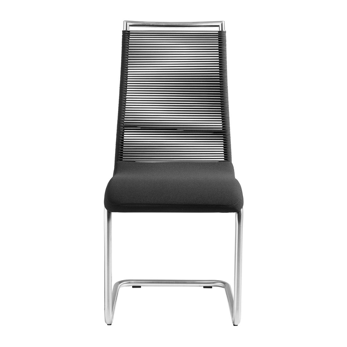 SCHWINGSTUHL  in  - Edelstahlfarben/Dunkelgrau, Design, Textil/Metall (48/99/65cm) - Venjakob