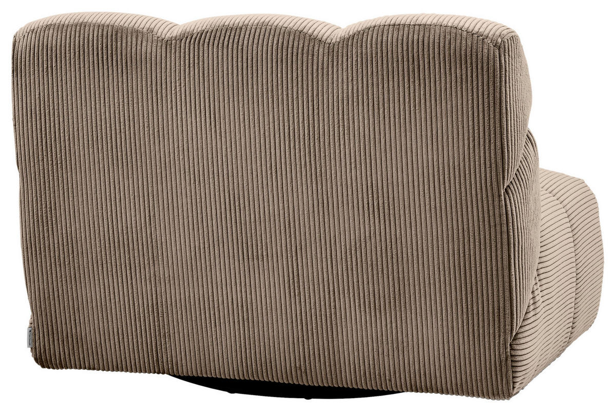 SESSEL in Cord Braun  - Schwarz/Braun, KONVENTIONELL, Textil/Metall (105/78/90cm) - Tom Tailor