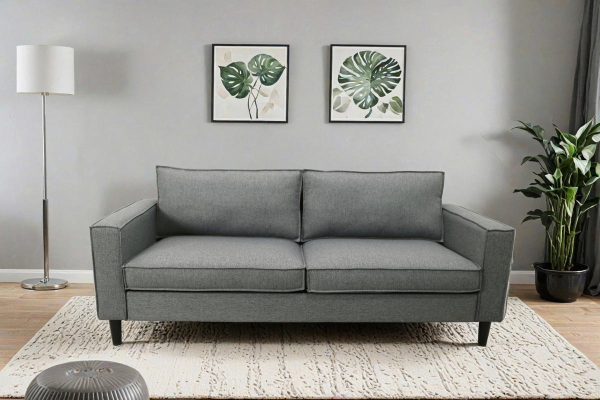 TROSJED tekstil  svijetlo siva    - svijetlo siva/crna, Basics, tekstil/drvo (198,5/84/83cm) - P & B