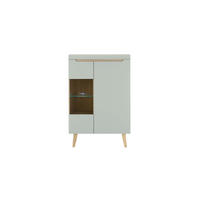 HIGHBOARD  in 90/134/40 cm  - Eichefarben/Grün, Design, Holzwerkstoff (90/134/40cm) - MID.YOU