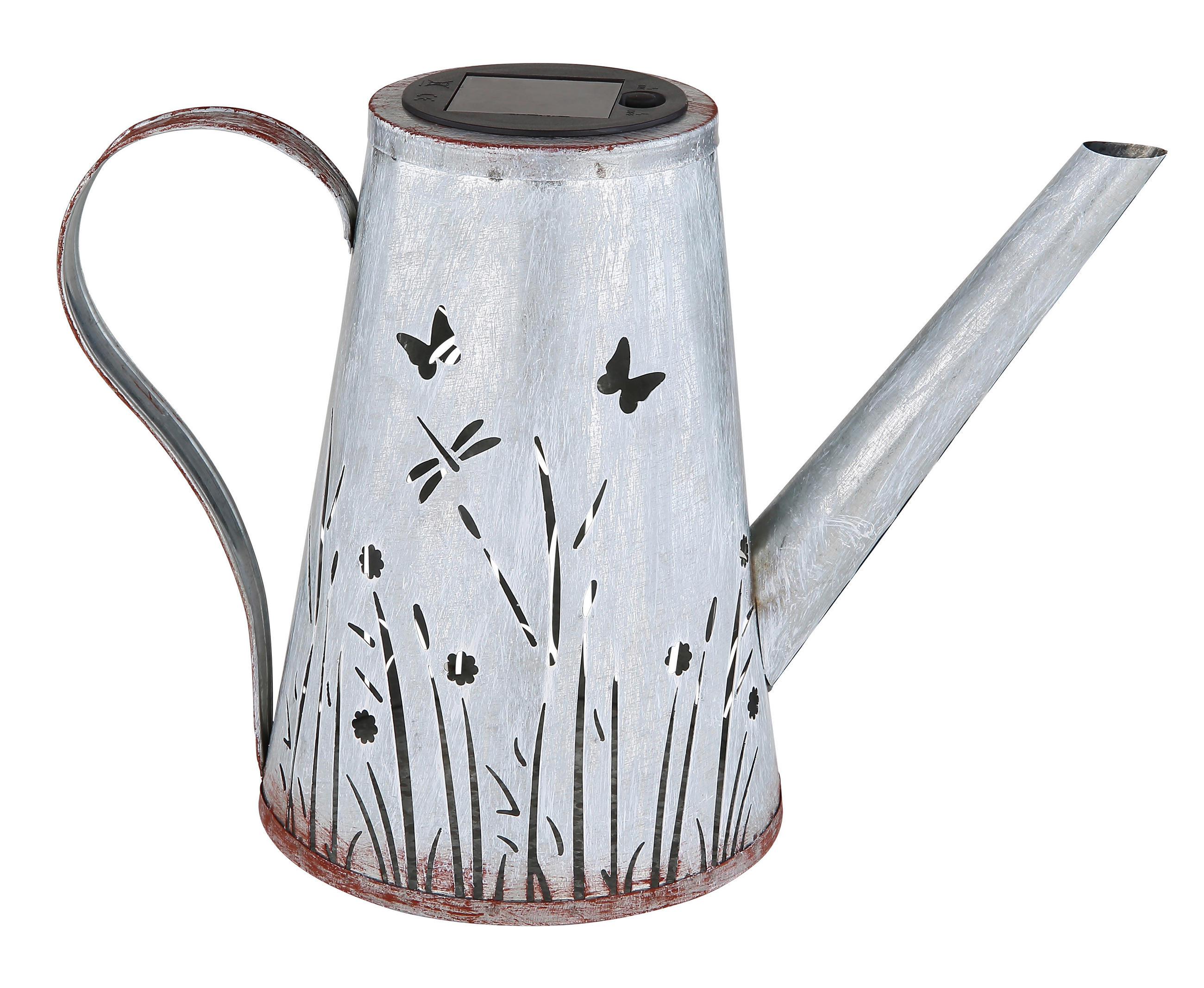 SOLARLEUCHTE  - Blau/Rostfarben, Basics, Kunststoff/Metall (27/14/19cm) - Globo