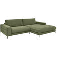 ECKSOFA in Feincord Dunkelgrün  - Dunkelgrün/Schwarz, Design, Textil/Metall (293/207cm) - Dieter Knoll