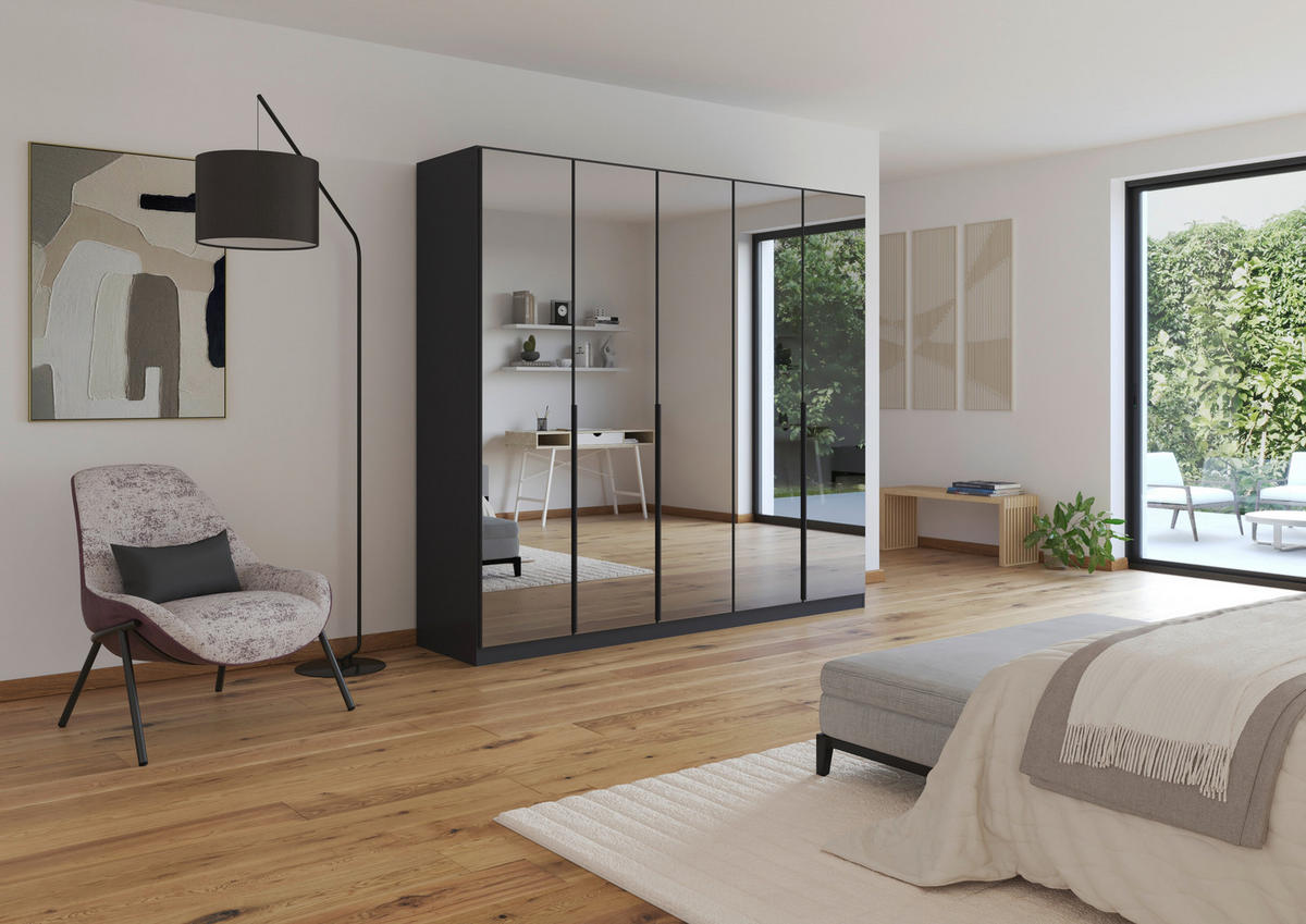 DREHTÜRENSCHRANK in Grau  - Grau, Modern, Holzwerkstoff/Metall (226/210/54cm) - Rauch Möbel