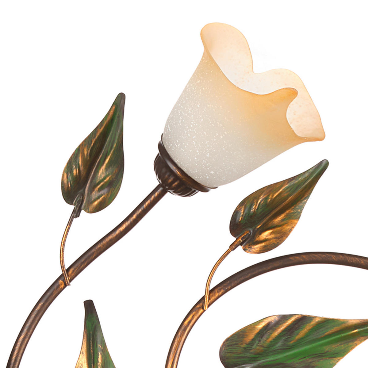 DECKENLEUCHTE 70/20/70 cm   - Bronzefarben/Olivgrün, ROMANTIK / LANDHAUS, Glas/Metall (70/20/70cm)