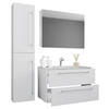 BADEZIMMER 4-teilig  in 93 cm  - Weiss/Alufarben, Modern, Keramik/Holzwerkstoff (93cm) - MID.YOU