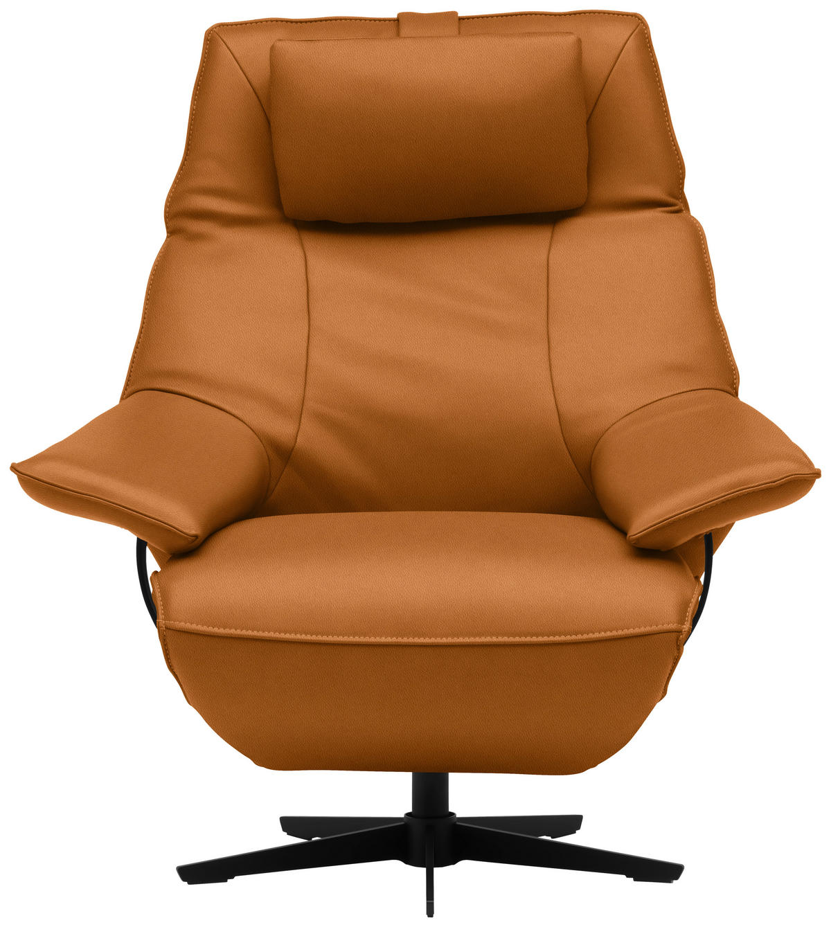 RELAXSESSEL in Leder Senfgelb  - Senfgelb/Schwarz, Design, Leder/Metall (92/79/82cm) - Dieter Knoll