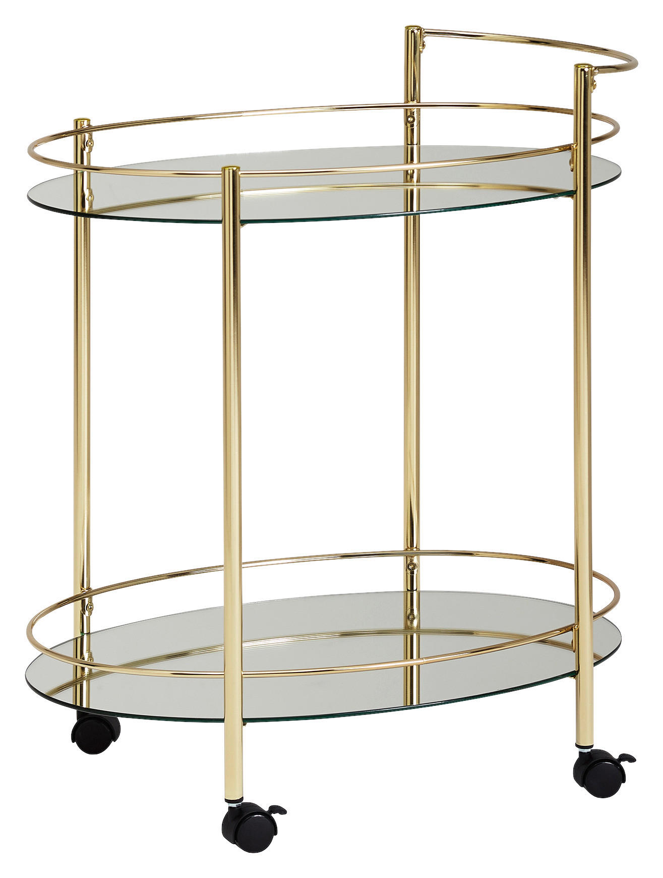 E-shop MID.YOU SERVÍROVACÍ VOZÍK, zlatá, 46/67/79 cm