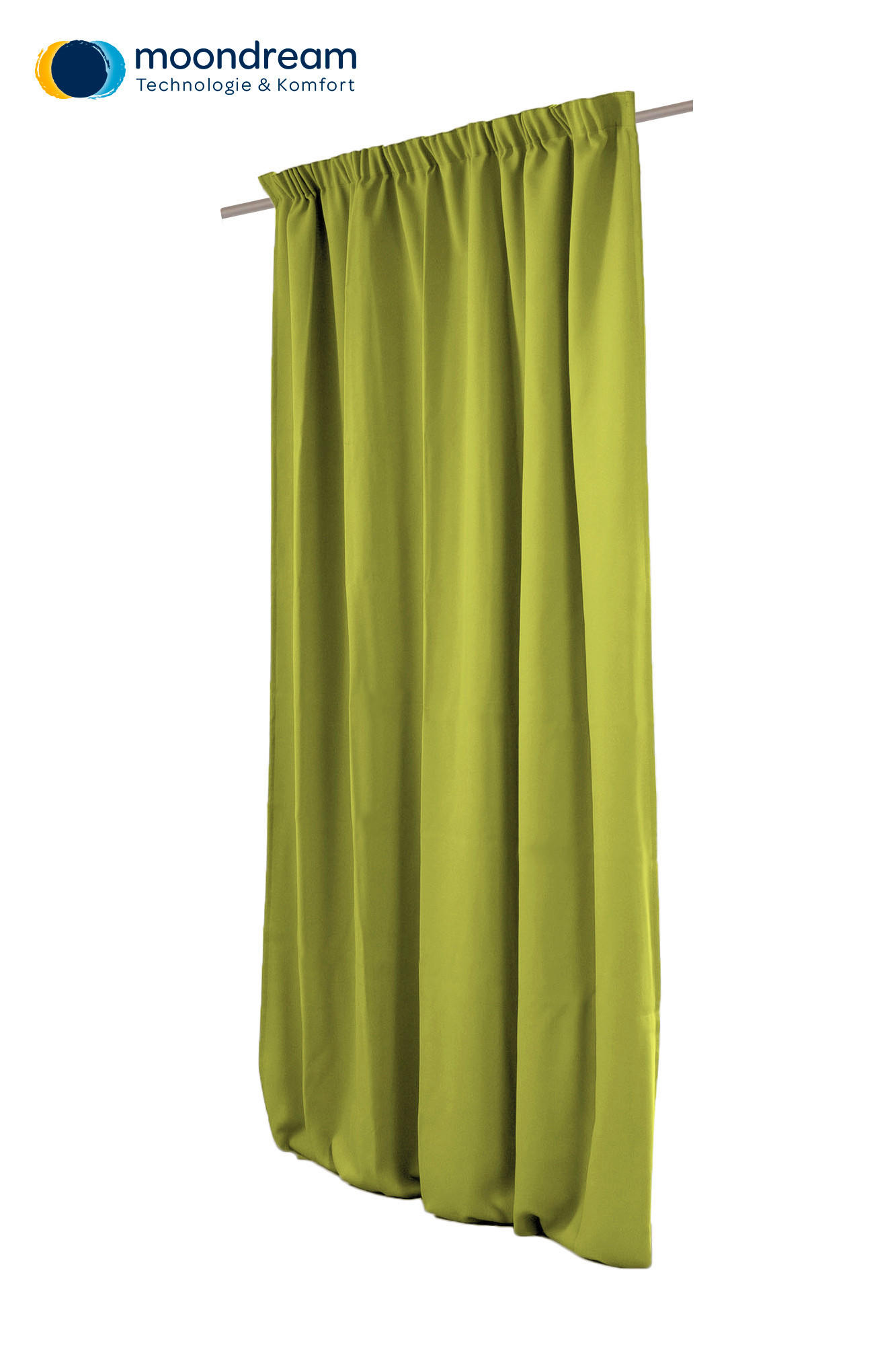 VERDUNKELUNGSVORHANG - Grün, Design, Textil (145/260cm)