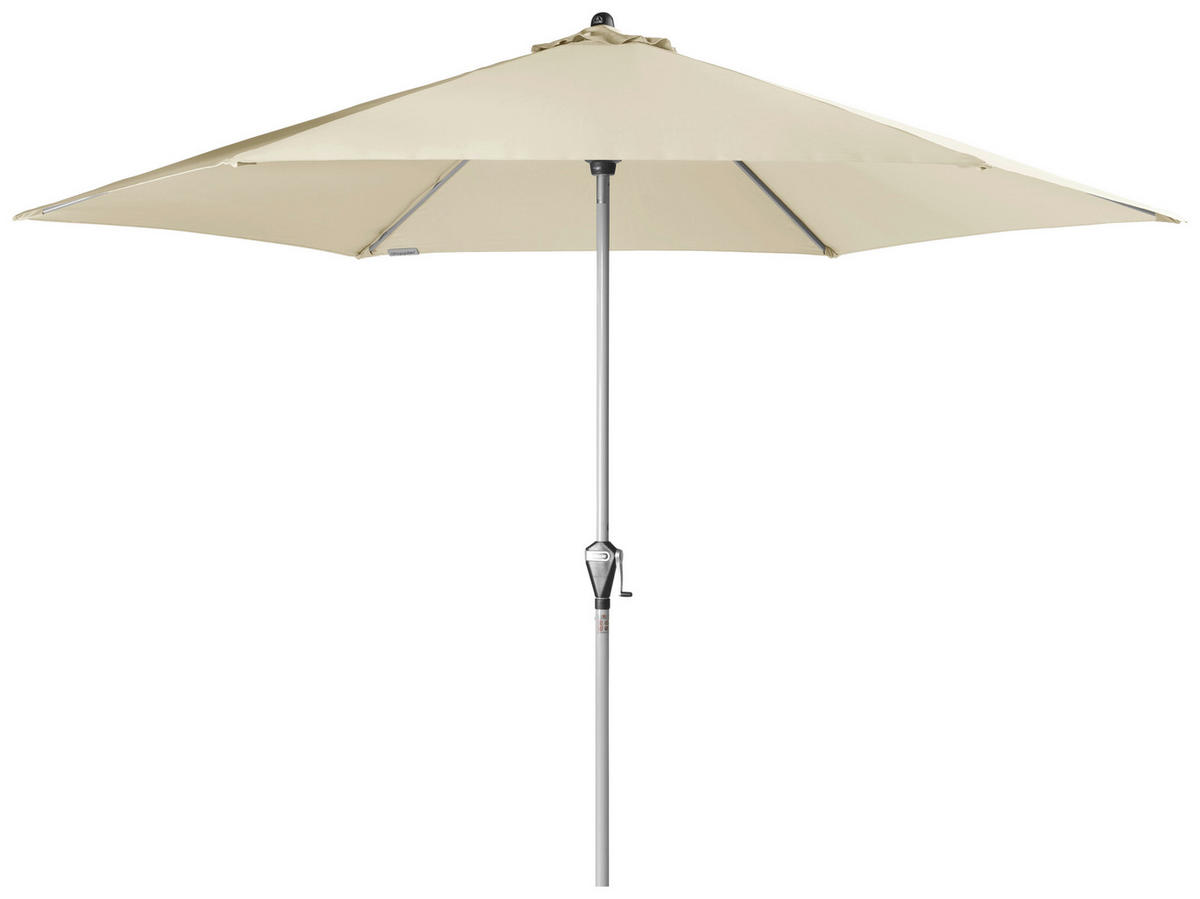 SONNENSCHIRM 320 cm Naturfarben  - Silberfarben/Naturfarben, Basics, Textil/Metall (320cm) - Doppler