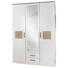 DREHTÜRENSCHRANK in Weiß, Eichefarben - Eichefarben/Weiß, KONVENTIONELL, Holzwerkstoff (135/199/58cm) - Stylife DREHTÜRENSCHRANK in Weiß, Eichefarben - Eichefarben/Weiß, KONVENTIONELL, Holzwerkstoff (135/199/58cm) - Stylife
