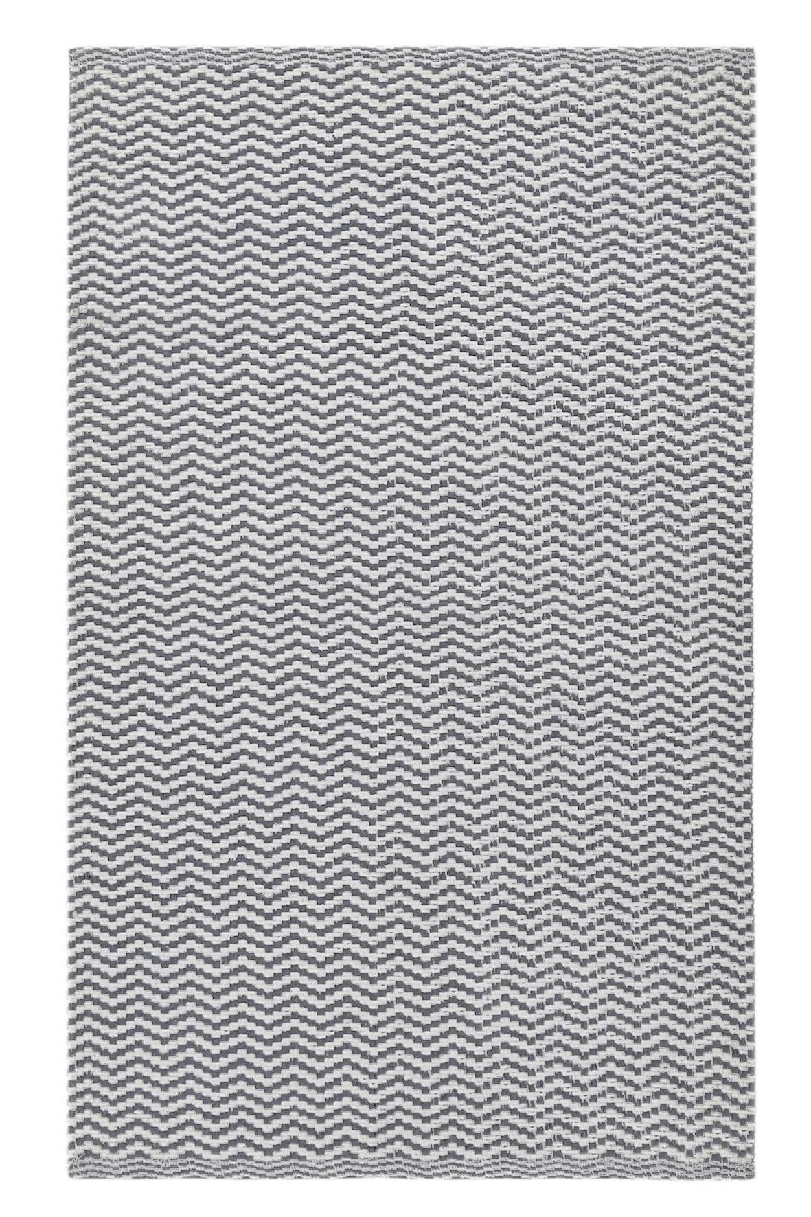 Teppich Vorleger Grau/Weiß Chevron Elzana 70x120 cm