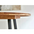 ESSTISCH Eichefarben rund  ausziehbar  - Eichefarben/Schwarz, KONVENTIONELL, Holz/Metall (110-170/110/75cm) - Linea Natura
