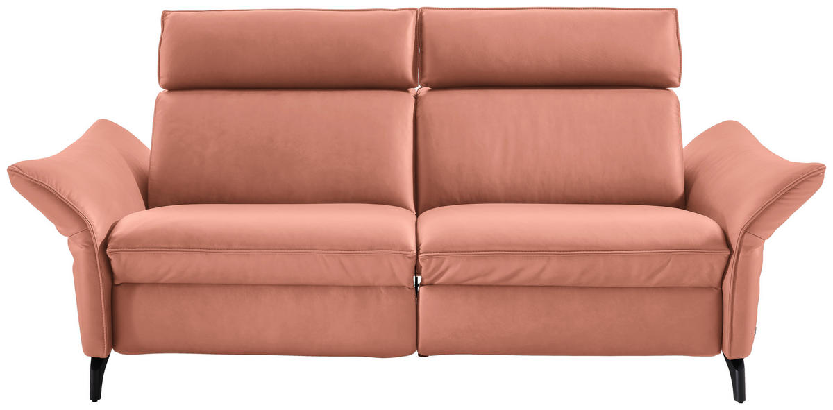 2,5SEDÁK, korály, pravá kůže - korály/antracitová, Design, kov/kůže (194/94/95cm) - Himolla