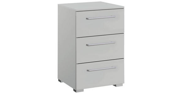 NACHTSCHRANK 40/61/42 cm - Silberfarben/Hellgrau, Design, Holzwerkstoff/Kunststoff (40/61/42cm) - Novel