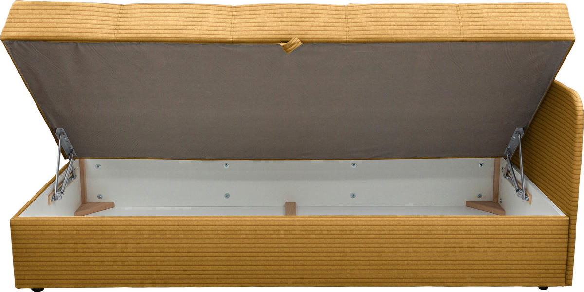 LIEGE  in Cord Currygelb  - Currygelb/Schwarz, Basics, Kunststoff/Textil (205/90/95cm) - Xora