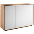 KOMMODE 119/84/37 cm  - Wildeiche/Weiß, KONVENTIONELL, Glas/Holz (119/84/37cm) - Linea Natura