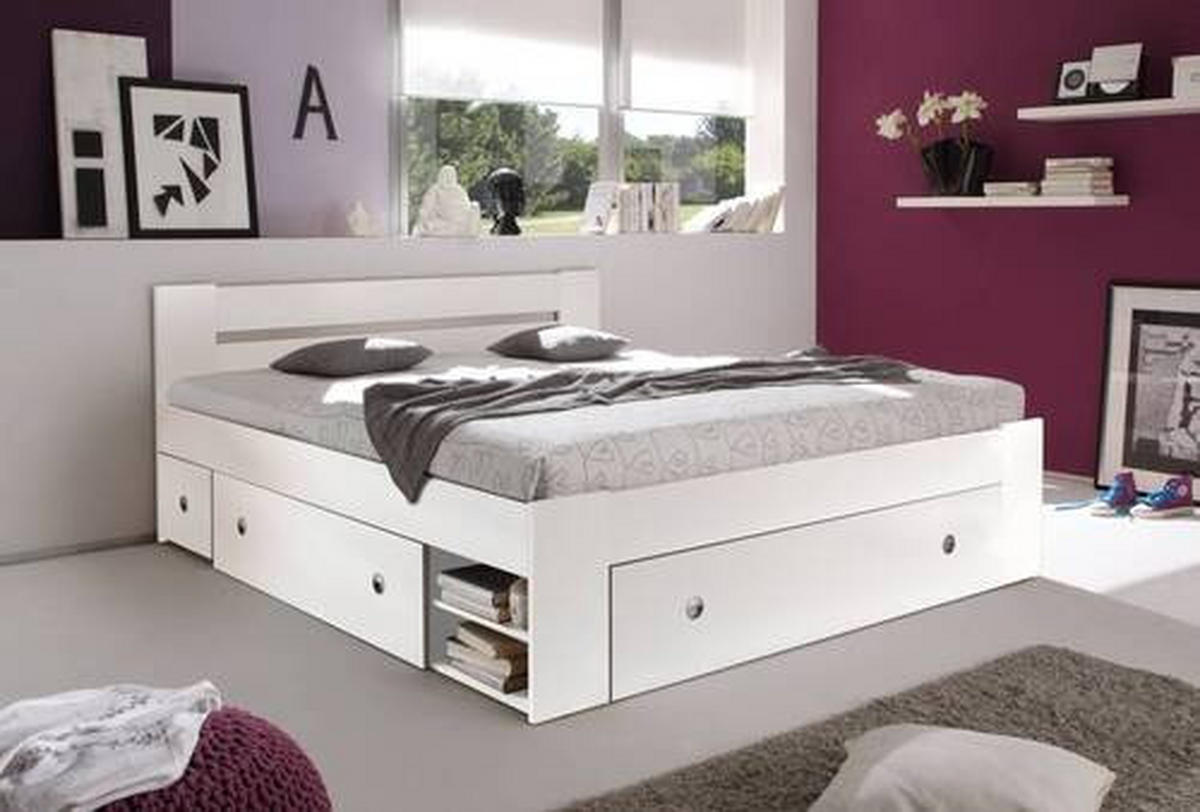 BETTANLAGE 180/200 cm  in Weiss   - Weiss, Modern (180/200cm) - MID.YOU