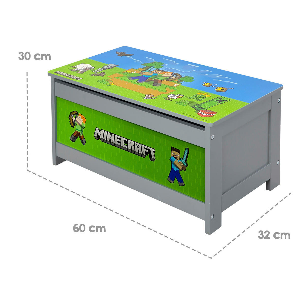 TRUHE in 60/30/32 cm  - Multicolor, MODERN, Holzwerkstoff (60/30/32cm) - Minecraft