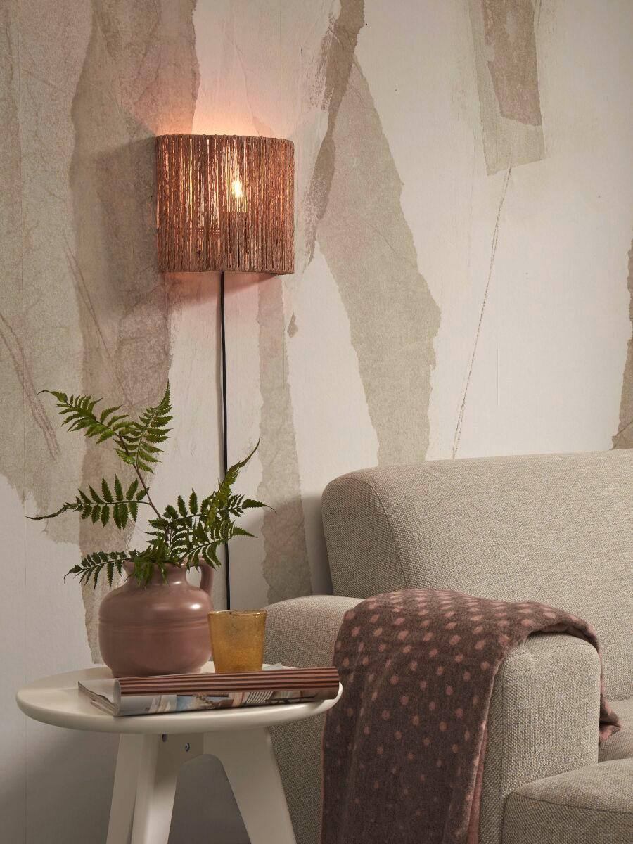 WANDLEUCHTE GOOD&MOJO 25/22/25 cm - Naturfarben, Trend (25/22/25cm) - Good & Mojo