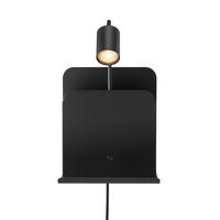WANDLEUCHTE ROOMI 16,5/24,8/28,2 cm   - Schwarz, Design, Metall (16,5/24,8/28,2cm) - Nordlux