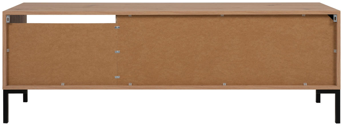 KOMODA POD TELEVIZI, dub artisan,  - antracitová/dub artisan, Design, kov/kompozitní dřevo (150/49/40cm) - MID.YOU