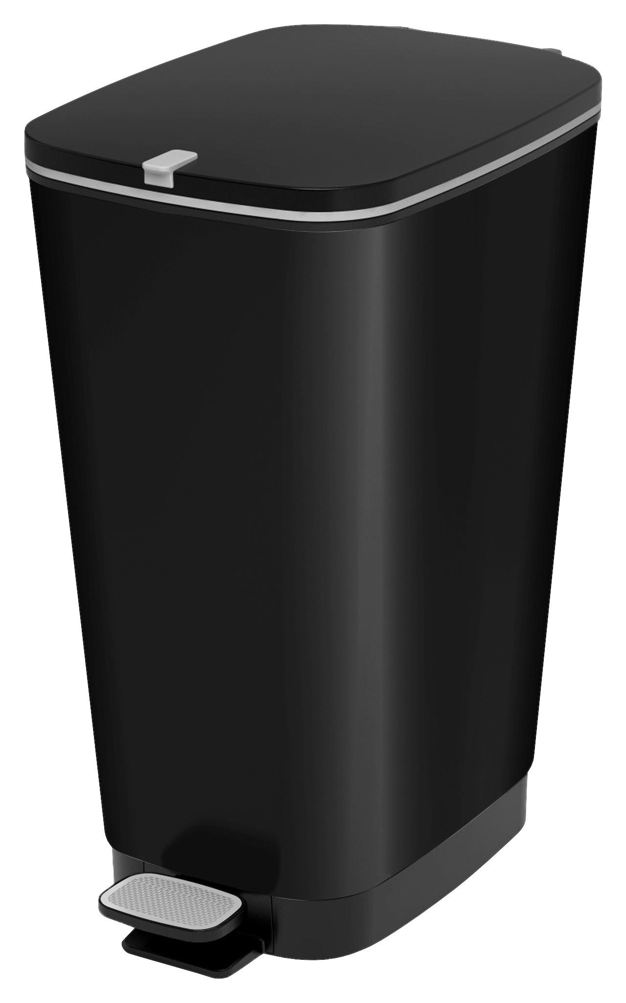 ABFALLEIMER 45 l  Kunststoff  - Schwarz, KONVENTIONELL, Kunststoff (44,5/60,5/29cm)