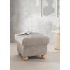 HOCKER in Textil Taupe  - Taupe/Wildeiche, KONVENTIONELL, Holz/Textil (56/46/56cm) - Livetastic