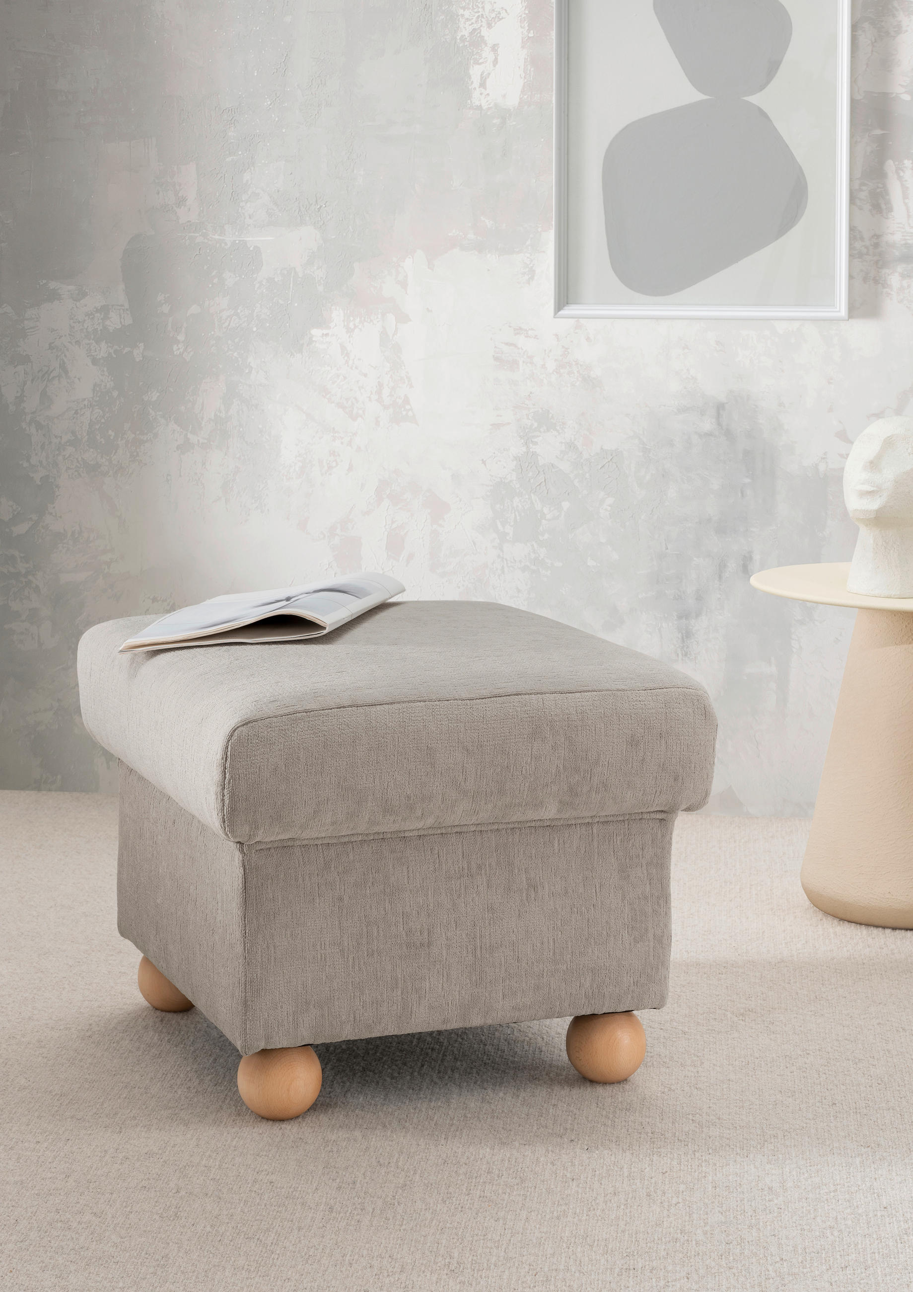 Livetastic Hocker Torello Taupe 56x46x56 cm