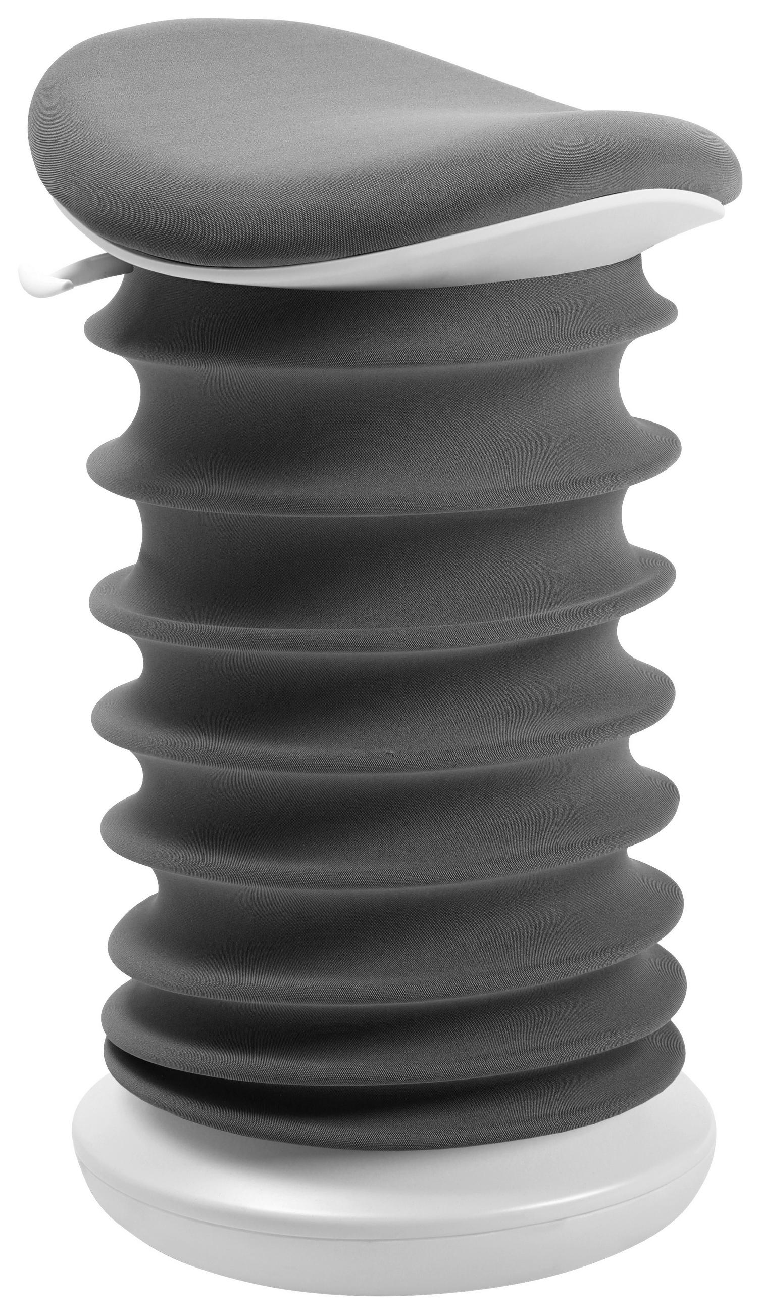 BÜROHOCKER Anthrazit, Weiß  - Anthrazit/Weiß, Design, Kunststoff/Textil (37,5/53-64/36cm) - Topstar