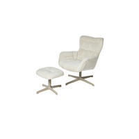 RELAXSESSELSET in Holz, Metall, Textil Creme  - Creme, MODERN, Holz/Textil (83/88/80cm) - MID.YOU