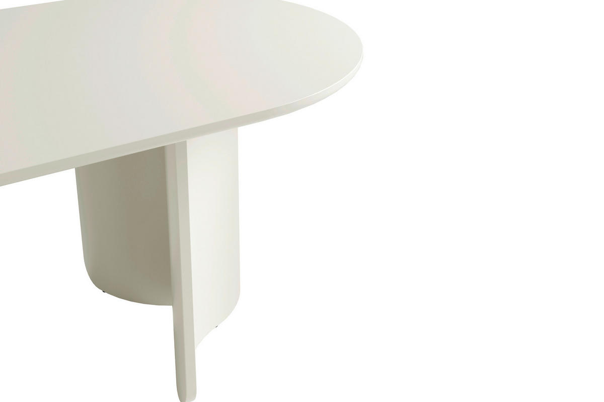 ESSTISCH 160/90/76 cm Nachbildung  Holzwerkstoff oval Seidengrau  - Seidengrau, MODERN, Holzwerkstoff (160/90/76cm) - Schöner Wohnen