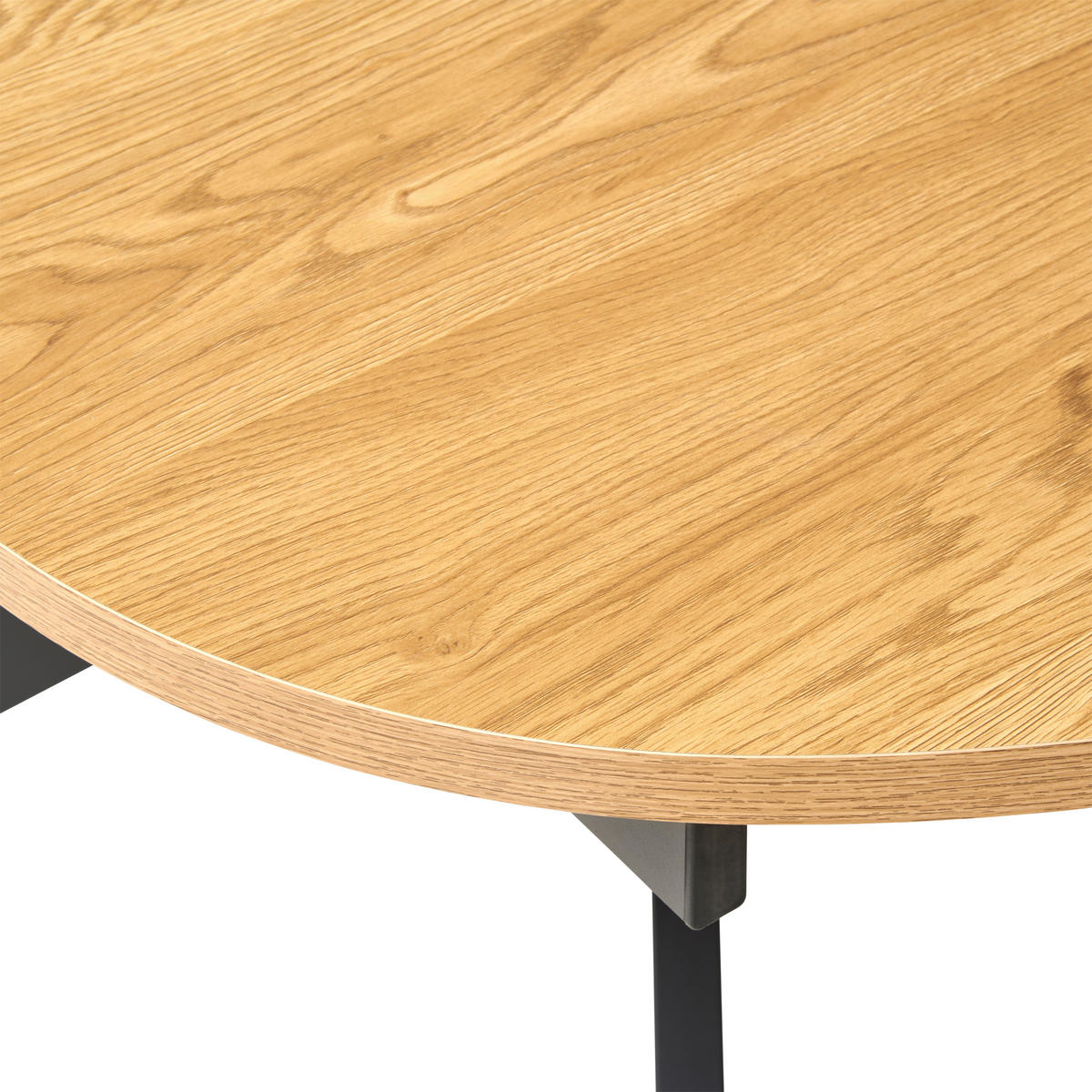 AUSZIEHTISCH - Eichefarben/Schwarz, KONVENTIONELL, Holzwerkstoff/Metall (120-160/75/90cm) - MID.YOU