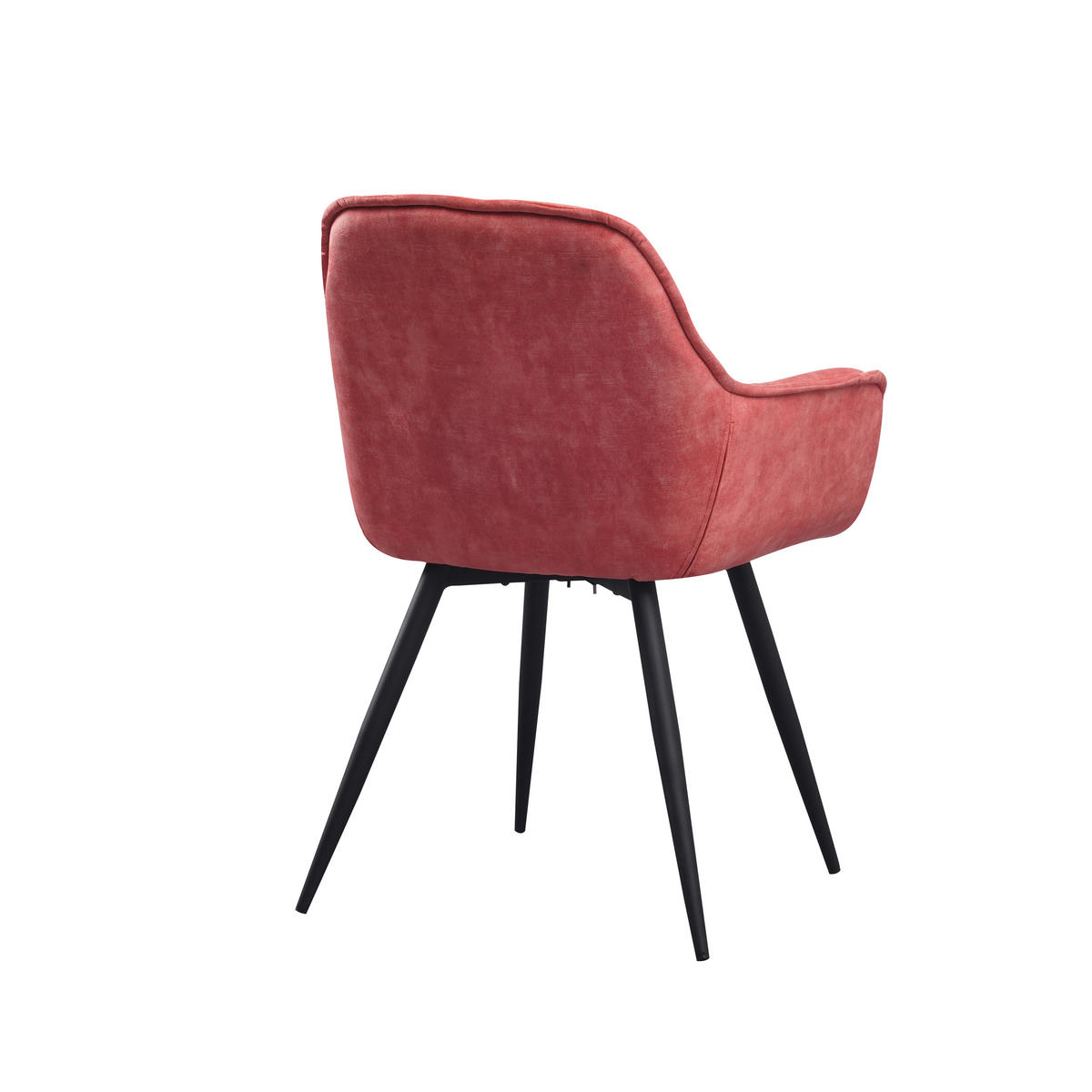 ARMLEHNSTUHL-SET 2 Stück  Samt  - Pink/Schwarz, MODERN, Textil/Metall (54/86/53cm) - MID.YOU