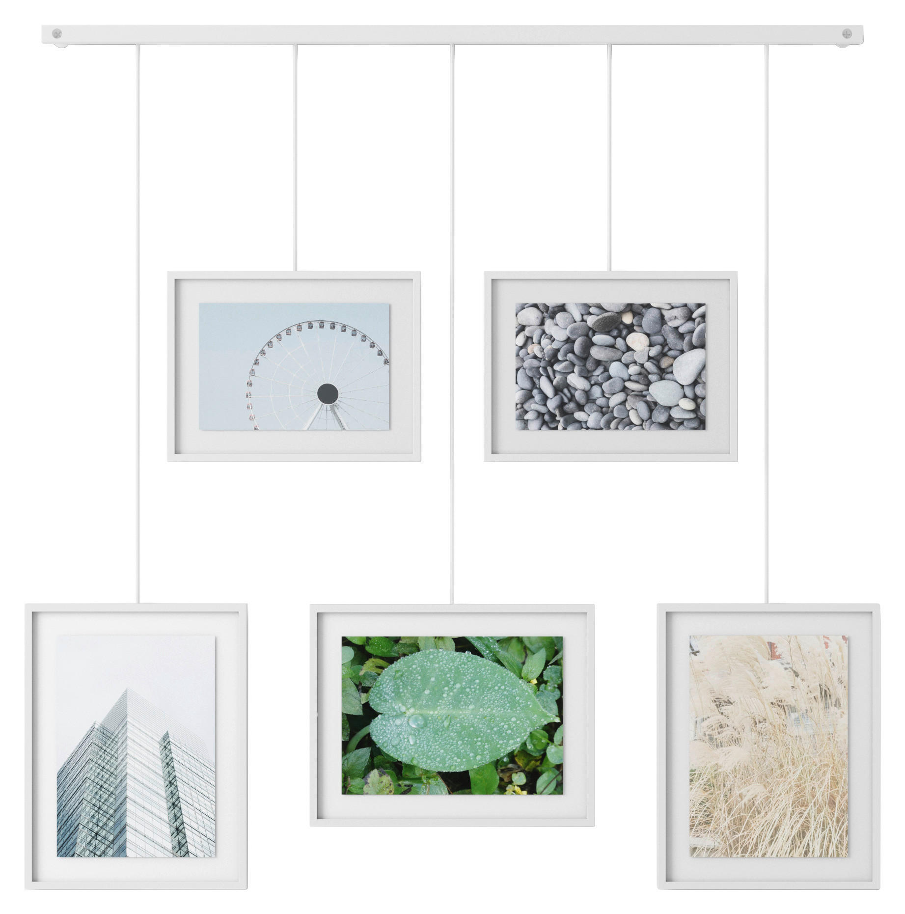 COLLAGEN-BILDERRAHMEN 79,4/3,18/69,5 cm  - Weiß, Design, Glas/Metall (79,4/3,18/69,5cm) - Umbra