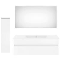 BADEZIMMER 150 cm  - Weiss Hochglanz/Weiss, Konventionell, Keramik/Holzwerkstoff (150cm) - Puris