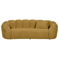 BIGSOFA in Chenille Gelb  - Gelb/Schwarz, KONVENTIONELL, Kunststoff/Textil (248/78/112cm) - Carryhome