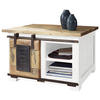 COUCHTISCH Mangoholz massiv 70/70/45 cm rechteckig Braun, Schwarz, Weiß  - Schwarz/Braun, KONVENTIONELL, Holz/Metall (70/70/45cm) - Livetastic