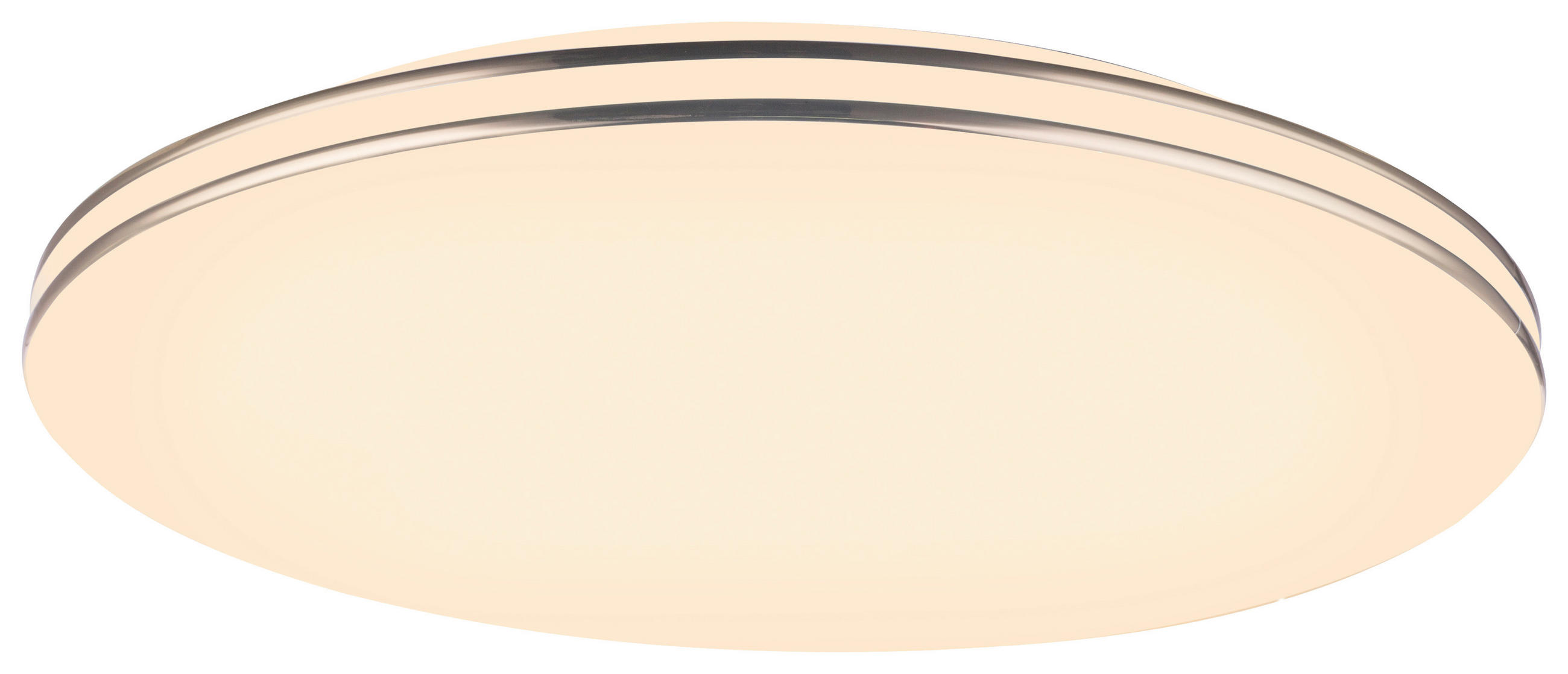 LED-DECKENLEUCHTE DIlan 53/8 cm   - Opal/Weiß, Trend, Kunststoff/Metall (53/8cm) - Globo