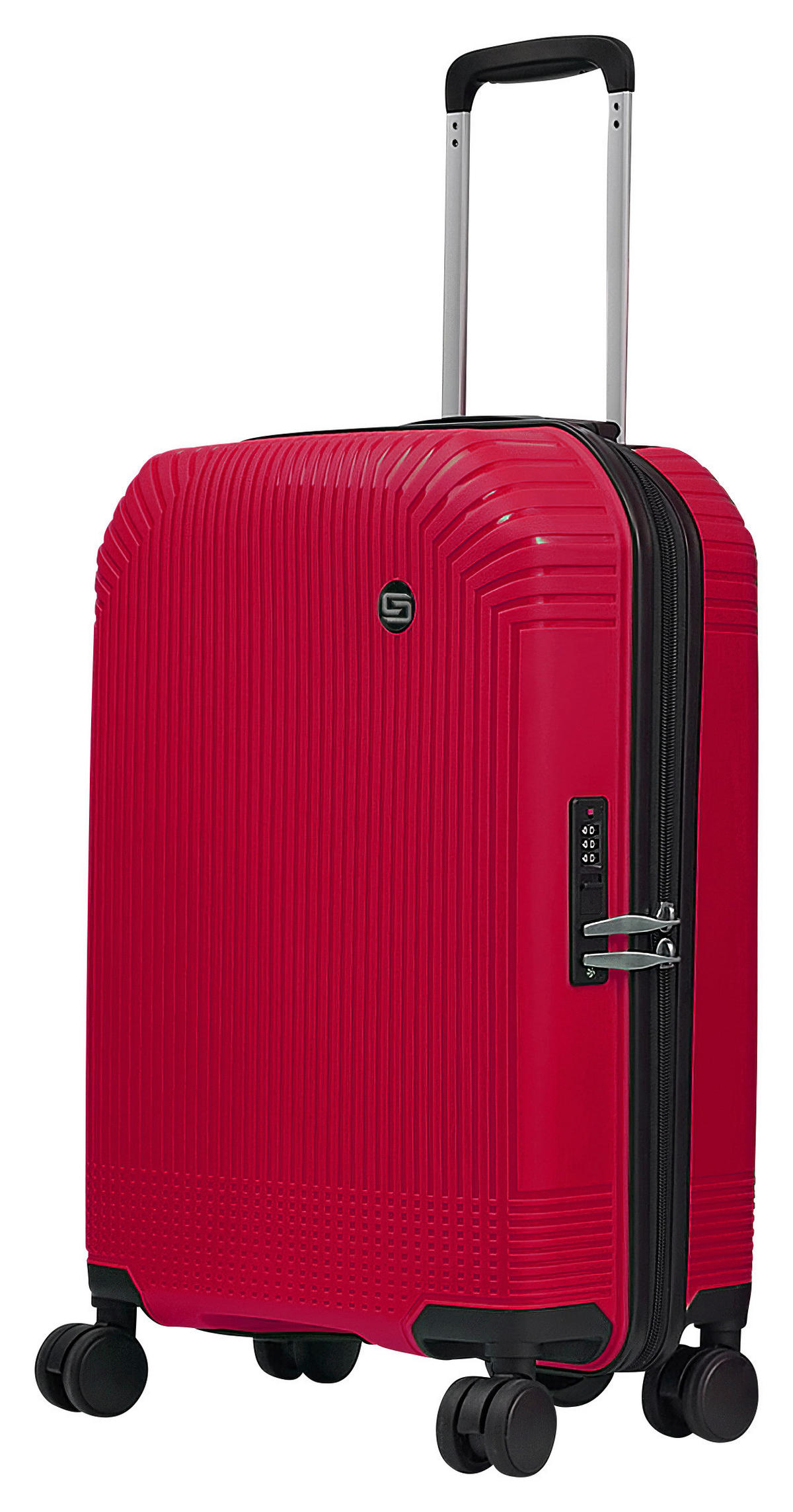 POTOVALNI KOVČEK - temno rdeča, Design, umetna masa (52,5/27,5/77cm)