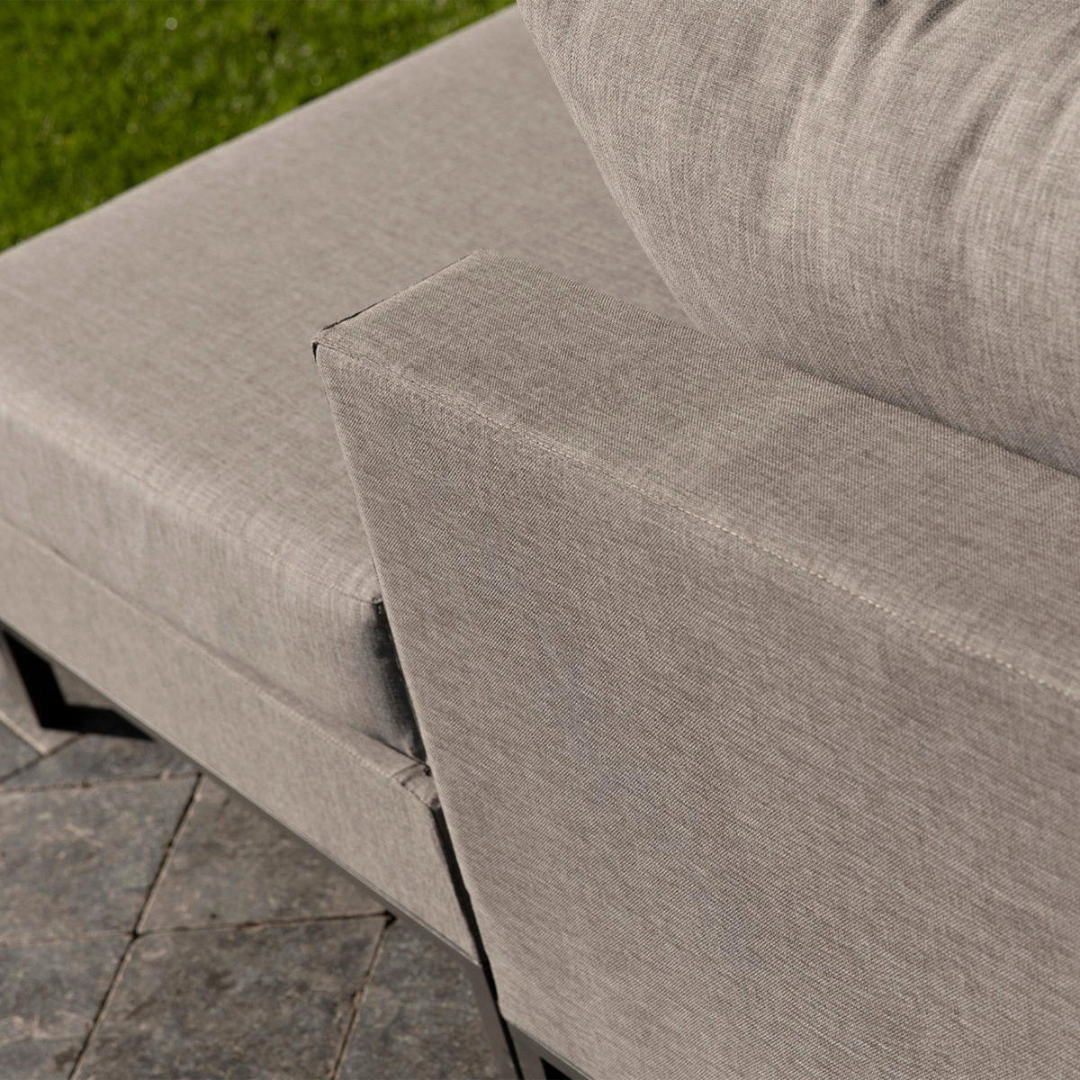 LOUNGEGARNITUR  262/246 cm  Aluminium  - Taupe, MODERN, Textil/Metall (262/246cm) - Livetastic