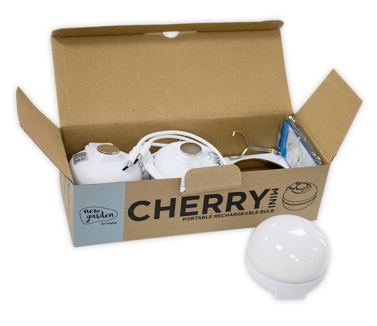 AUßENLEUCHTE Cherry 6.5/6 cm   - Weiß, MODERN, Kunststoff (6.5/6cm) - Newgarden