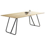 ESSTISCH Schwarz, Eichefarben rechteckig  in verschiedenen Größen erhältlich, Variantenauswahl  - Eichefarben/Schwarz, LIFESTYLE, Holz/Metall (160/90/75cm) - Linea Natura
