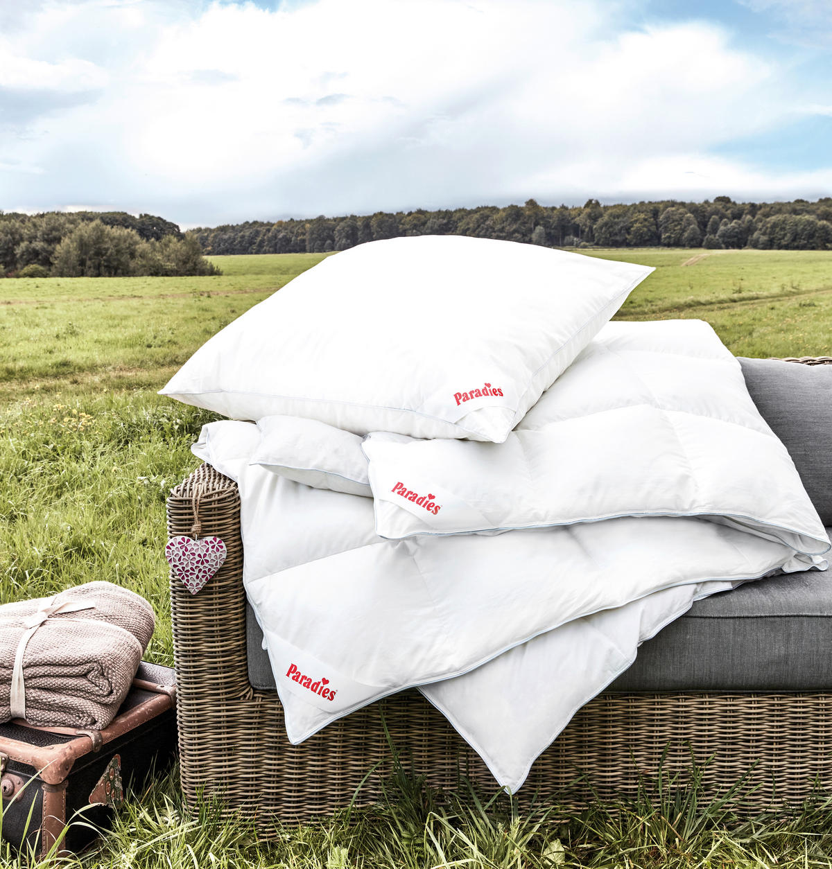 3-KAMMER-KISSEN  LUMA  80/80 cm       - Weiß, Basics, Textil (80/80cm) - Paradies
