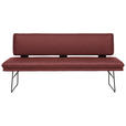 SITZBANK in Metall, Textil Schwarz, Bordeaux  - Bordeaux/Schwarz, Design, Textil/Metall (195/91/65cm) - Dieter Knoll