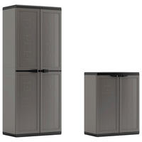 MEHRZWECKSCHRANK 136/166/39 cm  in Anthrazit, Grau  - Anthrazit/Grau, Design, Kunststoff (136/166/39cm) - MID.YOU