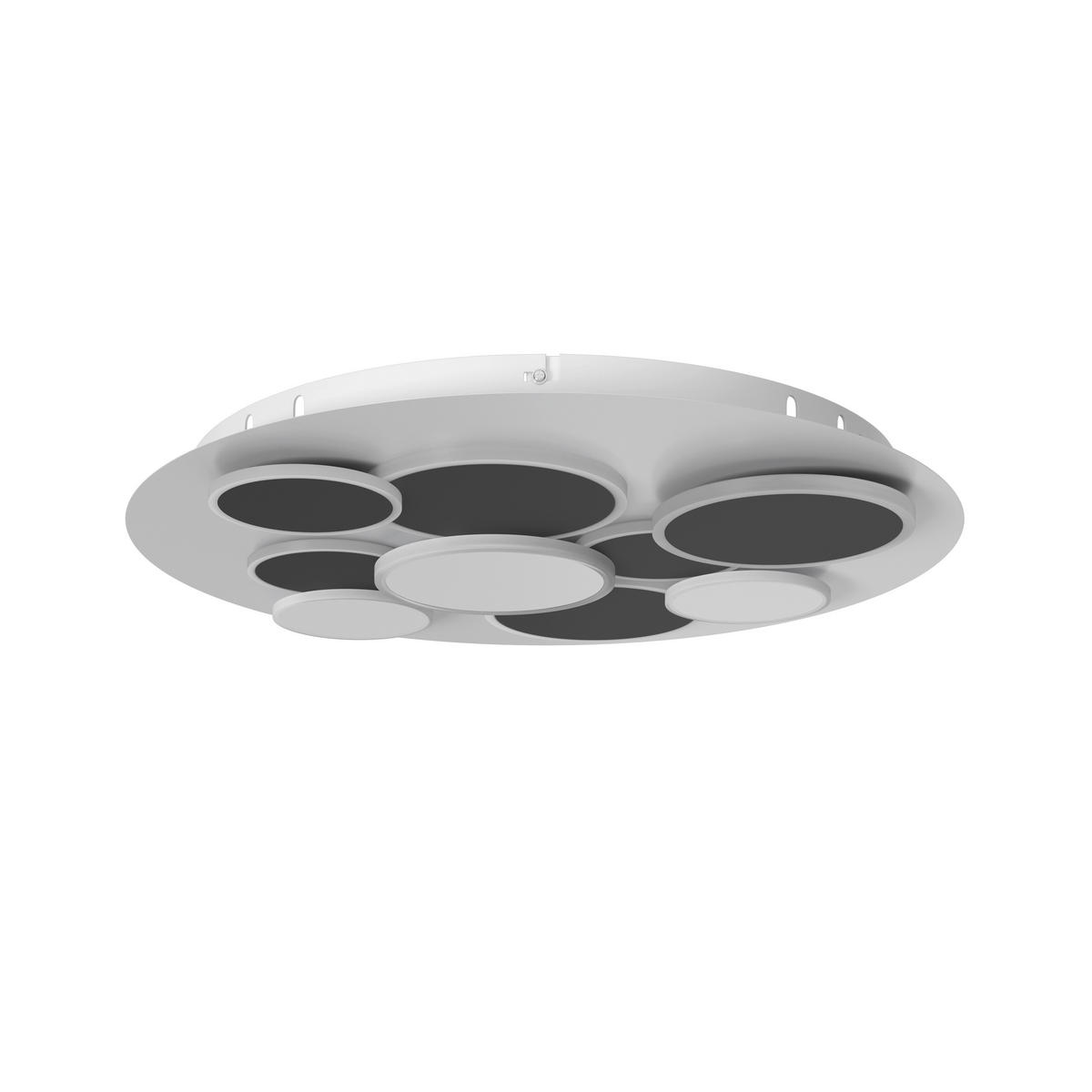 STROPNÍ LED SVÍTIDLO, 46,8/6 cm  - bílá/černá, Trend, kov/plast (46,8/6cm) - Novel