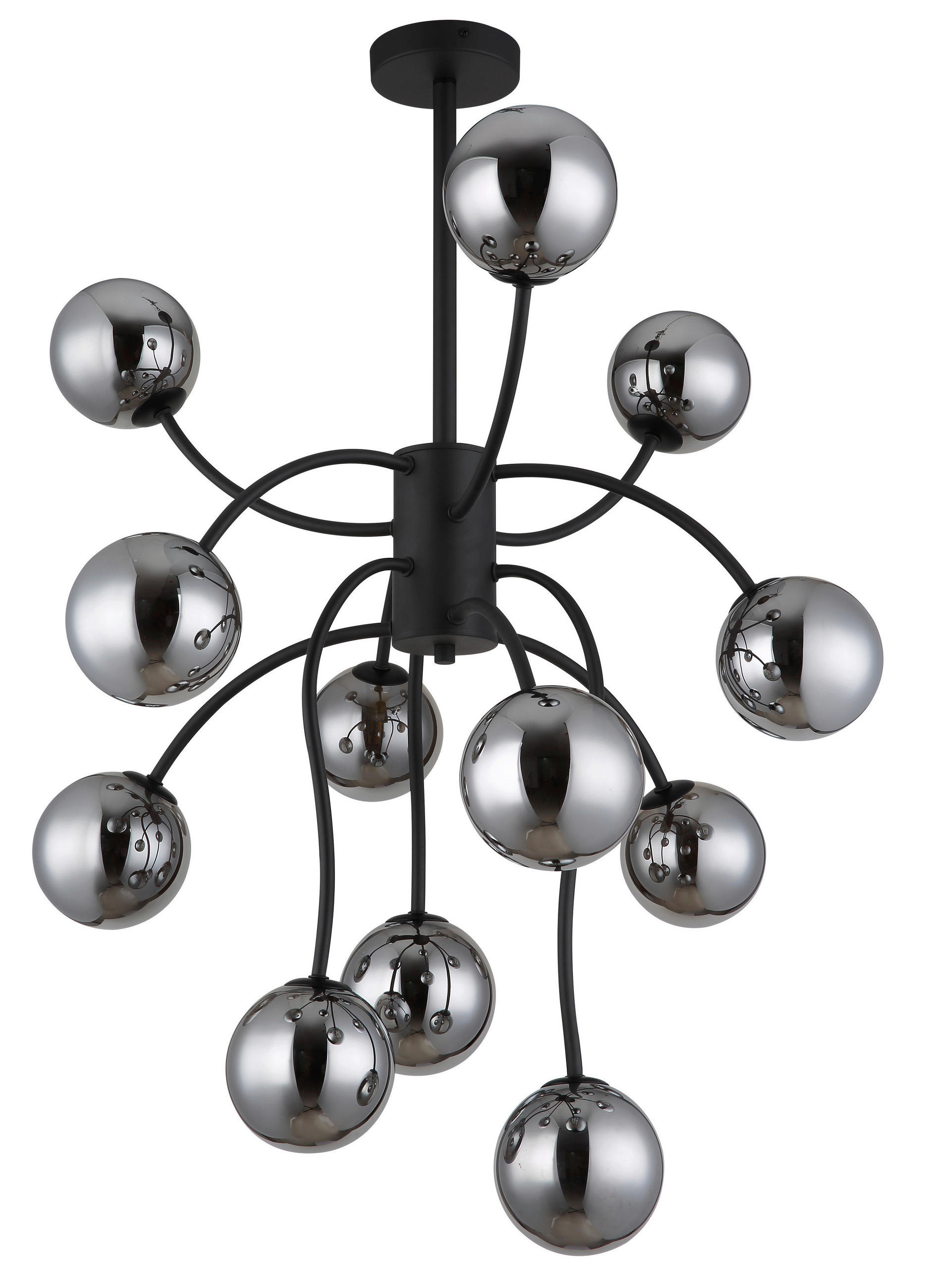 LED-TAKLAMPA RIHA 3,5 W 62/93 cm  - svart, Design, metall/glas (62/93cm) - Globo