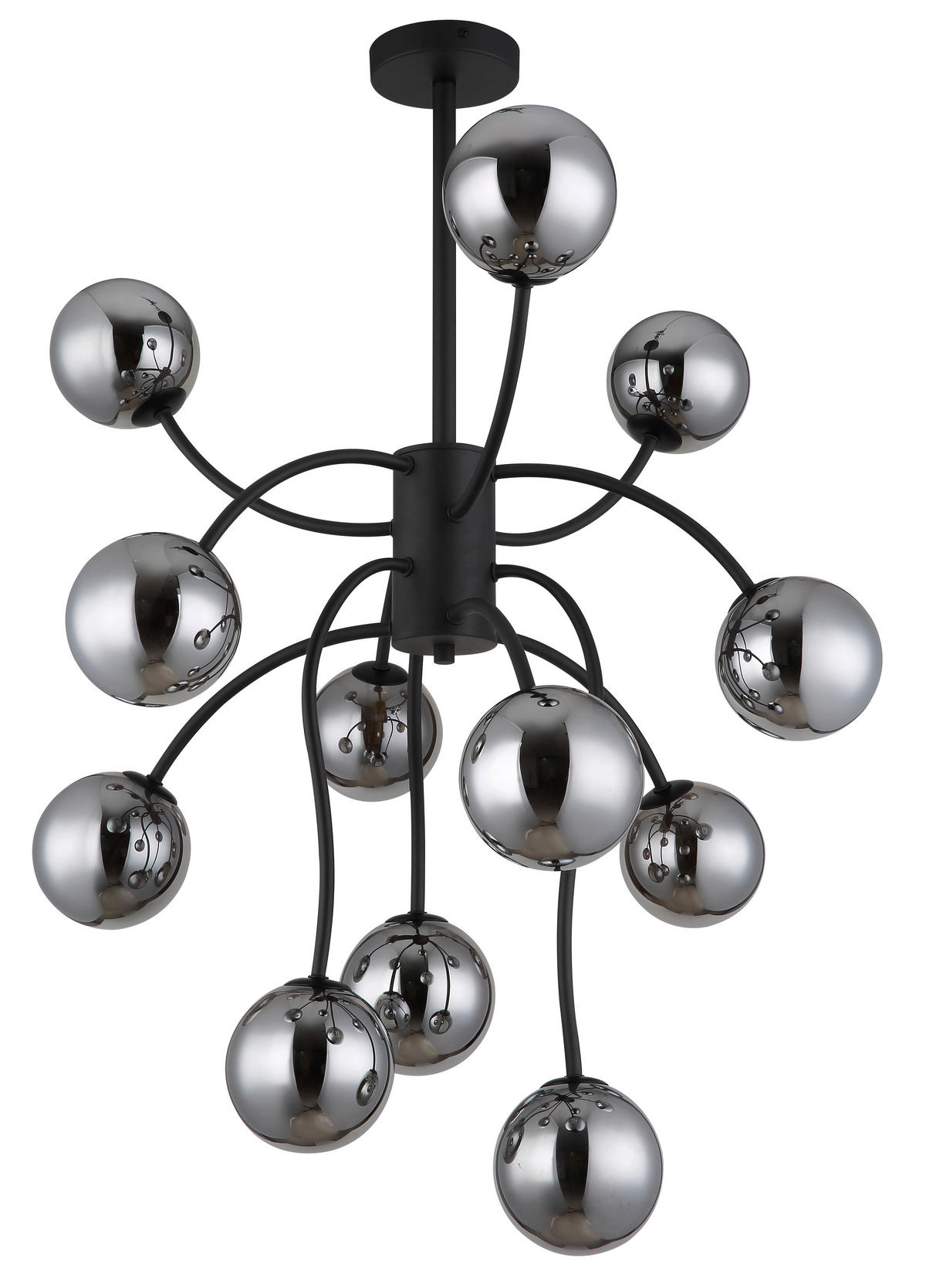 LED-TAKLAMPA RIHA 3,5 W 62/93 cm  - svart, Design, metall/glas (62/93cm) - Globo