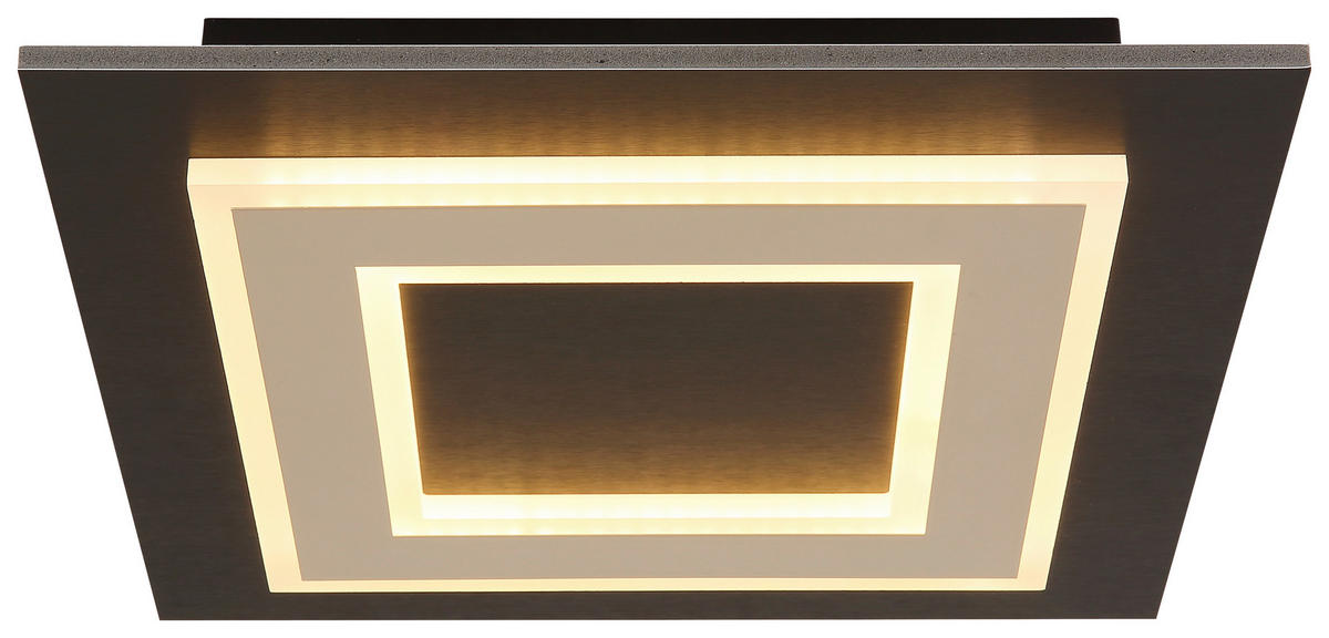 DECKENLEUCHTE 24 W    32/32/5,5 cm  - Champagner/Dunkelbraun, Design, Holz/Kunststoff (32/32/5,5cm) - Novel