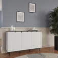 SIDEBOARD  in 136,8/82/35,2 cm  - Schwarz/Weiß, MODERN, Holzwerkstoff/Kunststoff (136,8/82/35,2cm) - Carryhome